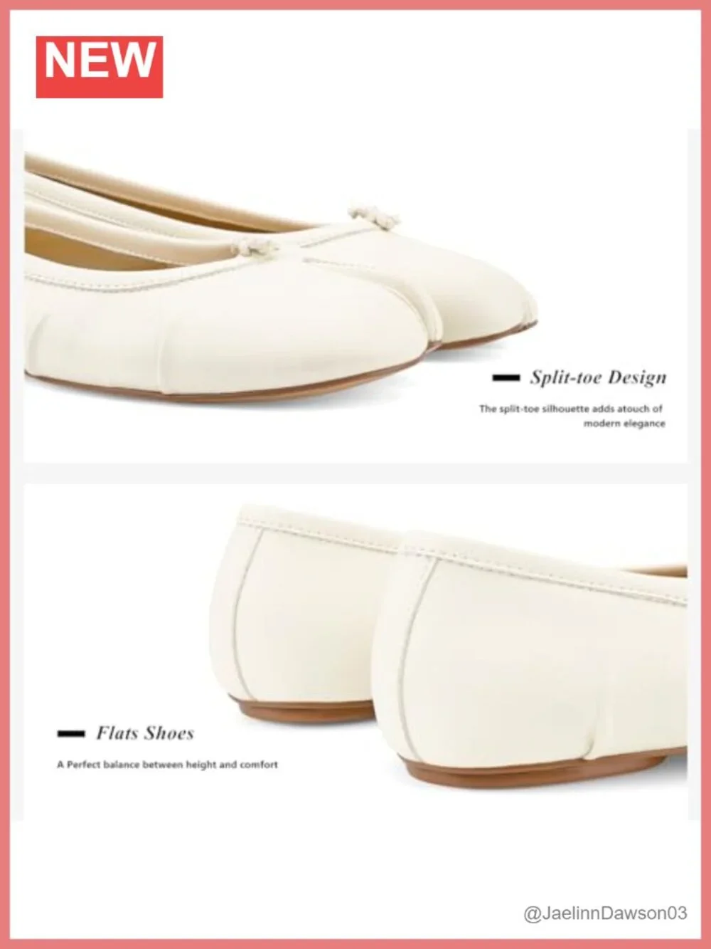 Women's Split Toe Tabi Ballet Flat Shoes Faux Leather Slip On Lightweight